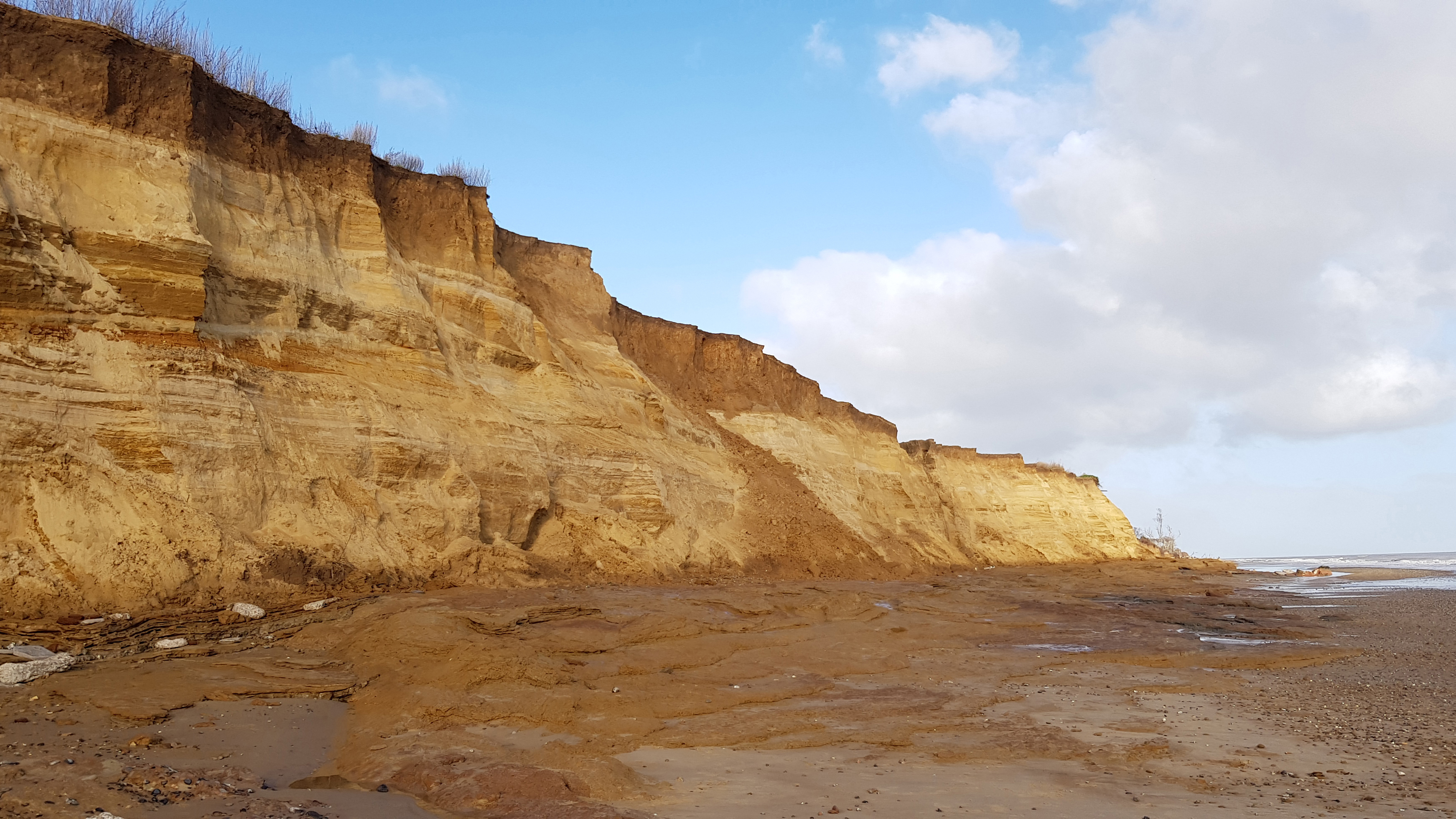 Sandy cliffs and beach