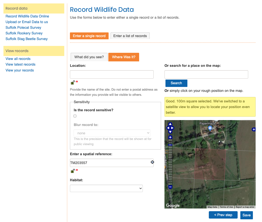 example of location page