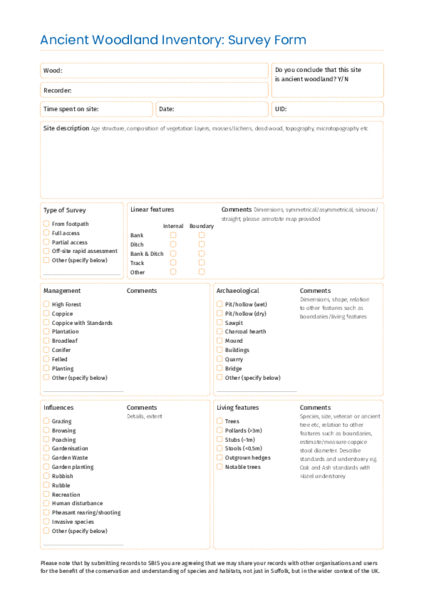 Survey form